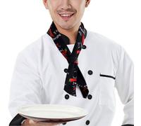 VINZOR Fazzoletto per il Sudore dello Chef con Stampa Peperoncino, Accessorio da Cucina Professionale per Cuoco, Aiutante di Cucina, Ideale per Ristorante, Hotel e Uso Domestico