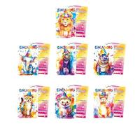 VINZOR Set di 14 Inviti per Compleanno Bambino con 7 Adorabili Animali, Pronti da Scrivere e Inviare, Perfetti per la Scuola Materna, Feste in Giardino e Celebrazioni con gli Amici, Coloratissimi