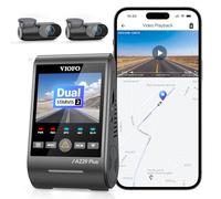 VIOFO A229 Plus 3CH 2K + 2K + 1080P, doppio STARVIS 2, dash cam anteriore e posteriore HDR, controllo vocale e fotocamera per auto Wi-Fi Wi-Fi da 5 GHz, GPS ultra preciso, super visione notturna 2.0