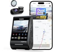 VIOFO A229 PRO 2CH anteriore e posteriore 4K+2K HDR Dual Dash CAM con Sony STARVIS 2 SENSORI Super Night Vision Voice Control (2CH (anteriore + posteriore))