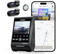VIOFO A229 PRO 3CH 4K+2K+1080P HDR 3 Canali Dash Camera con STARVIS 2 SENSORI con fotocamera anteriore posteriore e interna (A229 PRO 3CH (anteriore + posteriore + interno))