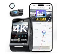 VIOFO A229 Pro 4K + 2K Dual STARVIS 2, dash cam anteriore e posteriore HDR, controllo vocale e fotocamera per auto WiFi Wi-Fi da 5 GHz, GPS ultra preciso, visione notturna eccellente