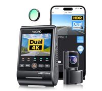VIOFO A229 Ultra 2CH Dual 4K Dashcam anteriore posteriore, Dual STARVIS 2 IMX678 Sensors & Dual 4K HDR Autocamera, 5 GHz Wi-Fi Monitoraggio Cellulare & GPS, Controllo vocale, Visione notturna 2.0, max