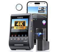 VIOFO A329S 4K 60FPS Dash Cam Ant. e Post., STARVIS 2 HDR, Wi-Fi 6 | 4K Ant.+2K Post., sensori STARVIS 2 duali, chiarezza scarsa luce, parcheggio a basso consumo, GPS, SSD fino a 4TB