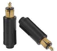 Viojrlly 2pcs DIN Spine Maschio 12V, Adattatore DIN per Accendisigari Compatibile con la Sostituzione, Spina di Riparazione Fai da Te con Motociclette per Presa di Ricarica Veicolo Compatibile con BMW