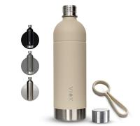 VIOK Flacone per Aarke Carbonator 3 & 2, Smeg, Brita SodaOne, Sodapop Cooper & Philips GoZero - Bottiglia in acciaio inox da 1,3 l, lavabile in lavastoviglie, con manico