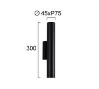 Viokef Applique da esterni LED City, altezza 30 cm, nera, metallo Viokef