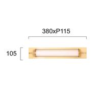 Viokef Applique LED Frida, vetro, bianco/oro, tubolare Viokef