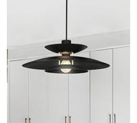 Viokef Lampada a sospensione Nino, nera, Ø 45 cm, metallo Viokef