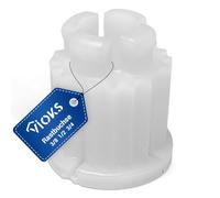 VIOKS 1 x presa di bloccaggio in plastica bianca per testa interna 3/8" 1/2" 3/4" con asse multidente - Presa di bloccaggio in plastica per rubinetti a due maniglie nel settore sanitario del bagno