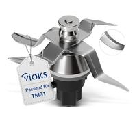VIOKS Gruppo Coltelli TM31 di Ricambio per Vorwerk Thermomix Gruppo Lame Bimby TM31 - Gruppo Coltelli Bimby TM31 in Acciaio Inox SUS420 - Lame per Bimby TM31 / Ricambi Bimby TM31