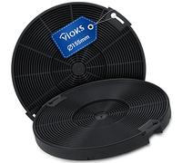 VIOKS Cappa aspirante con Filtro a Carbone 2 Pezzi Diametro 155 mm Ricambio per Filtro a Carboni Attivi AEG 405509371/2 - Filtro per cappe aspiranti Zanussi, AEG, Beko