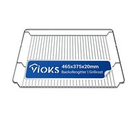 VIOKS Griglia per barbecue in acciaio inox, 465 x 375 mm, ricambio per Bosch 00574876 HEZ334000