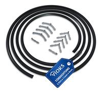 VIOKS Guarnizione universale per forno, ritagliabile, colore nero, 2920 x 11 x 9 mm, con 10 ganci di fissaggio, in gomma, flessibile, per forno