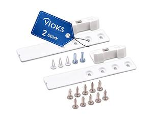 VIOKS Liebherr 9086322-2 x cerniere di traino per frigorifero con guida scorrevole in plastica - Kit di montaggio porta