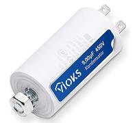 VIOKS Motor Kondensator 9µF 450V Ersatz für Kondensator CBB60 - Kondensator Anlaufkondensator 9µF mit 6,3 mm AMP-Doppelsteckfahnen für Motor