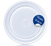 VIOKS Piatto girevole per forno a microonde Whirlpool 481946678348 / piatto in vetro da 360 mm Ø / piastra in vetro forno a microonde