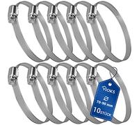 VIOKS Set di 10 Fascette Stringitubo in Acciaio Inox, 70-90 mm Ø, per Lavatrice