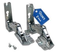 VIOKS Set di cerniere per porta da incasso a sinistra e in basso, ricambio per AEG 2211202045 + 2211201047 Küppersbusch 431624 + 431625 per porta Electrolux frigorifero