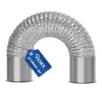VIOKS Tubo flessibile da 4 metri, 100 mm, per sistemi di conduzione dell'aria da 100 R, tubo flessibile universale in alluminio, 100 mm, tubo di scarico per essiccatore, climatizzatore, mobile, cappa