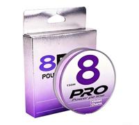 Viola 8-Strand per filo intrecciato 150M Resistente all'abrasione Viola | Tessuto stretto a 8 fili, alta resistenza ai nodi, fibra UHMWPE, resiste alla torsione, ideale per pesci grandi