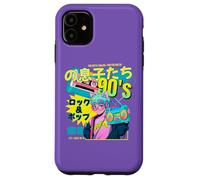 Viola 90s Retro Anime Catboy Giapponese Vaporwave Nostalgia Custodia per iPhone 11
