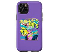 Viola 90s Retro Anime Catboy Giapponese Vaporwave Nostalgia Custodia per iPhone 11 Pro