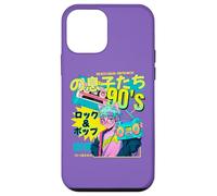 Viola 90s Retro Anime Catboy Giapponese Vaporwave Nostalgia Custodia per iPhone 12 mini