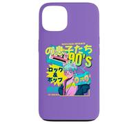 Viola 90s Retro Anime Catboy Giapponese Vaporwave Nostalgia Custodia per iPhone 13