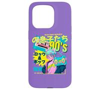 Viola 90s Retro Anime Catboy Giapponese Vaporwave Nostalgia Custodia per iPhone 15 Pro