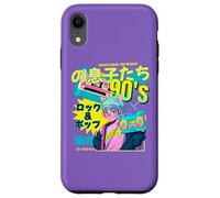Viola 90s Retro Anime Catboy Giapponese Vaporwave Nostalgia Custodia per iPhone XR