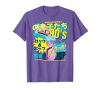 Viola 90s Retro Anime Catboy Giapponese Vaporwave Nostalgia Maglietta