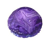 Viola Amore Cuffie da Doccia Donne Riutilizzabili Grande Cuffia da Doccia Uomo Quickdry Cura Capelli Lunghi Brevi Bagno