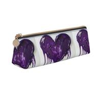 Viola Amore Stampa Studenti Forniture Maggiore Capacità Matita Astuccio Penna Scuola Viaggi Ufficio Scrivania, bianco, Taglia unica