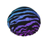 Viola Blu Verde Camouflage Zebra Strisce Cuffie da Doccia Donne Riutilizzabile Grande Cuffia da Doccia Uomini Quickdry Cura Dei Capelli Lungo Breve Bagno Bambini