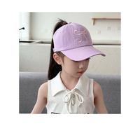 (VIOLA) Cappellino da baseball per bambina con fiocco dolce, rosa e bianco, cappello da sole per bambini,