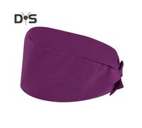(viola) Cappello da infermiere/dottore con cuffia da dentista in spugna assorbente per il sudore integrata