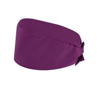 (viola) Cappello da infermiere/dottore con cuffia da dentista in spugna assorbente per il sudore integrata