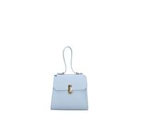 Viola Castellani Borsa a Mano in Pelle Italiana Compatta 20x18x10 Colore Cielo Elegante
