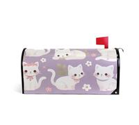 Viola Cat Farm Style Fiori Decorativi mailbox coperture magnetiche per San Valentino unico natale magnetico mailbox copre dimensioni standard Caja de correos