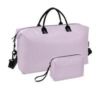 Viola chiaro decorativo Duffel Bag Gym Duffel Bag con Toiletry Bag per viaggi di lavoro Impermeabile Bolsa para viajar en Avion de Mujer
