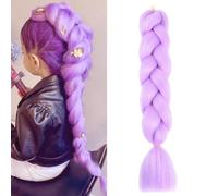 Viola Chiaro Extension Per Treccine Africane 24" Treccia Capelli Extension Ombre Jumbo Treccia Extension Capelli Fibra Sintetica Treccia Di Scatola Crochet Twist Intrecciare