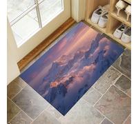 Viola Chiaro Zerbino Da Interno, Le Magnifiche Montagne Dell'Himalaya Antiscivolo Lavabile In Lavatrice Resistente Allo Sporco Per Ingresso Interno Porta D'Ingresso Principale, Porta Sul Retro,