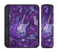 Viola Chitarra Scheletro 2 Pack seggiolino auto Strap & Belt Covers Protegge il collo e le spalle per camion accessori para carro