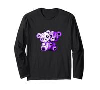 Viola Colore Evil Twin-v2 Viola Grafica Maglia a Manica