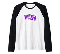 Viola Colore Holding On To Hope Viola Grafica Maglia con Maniche Raglan