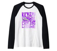 Viola Colore Kicks Regola Tutto Intorno A Me Viola Maglia con Maniche Raglan