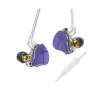 (Viola con microfono) CCZ BC04 Cuffie musicali dinamiche elevate DD+BA ibride da 10 mm, auricolari sportivi