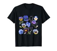 Viola del pensiero floreale per giardinaggio, viola, amante dei fiori, giardiniere Maglietta