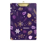 Viola Dorado Fiocco di Neve Viola Mini Appunti Case Hard Board per Nursing Student Trade Quest Dimensioni 9 x 12.5 Tabla para escribir con Clip